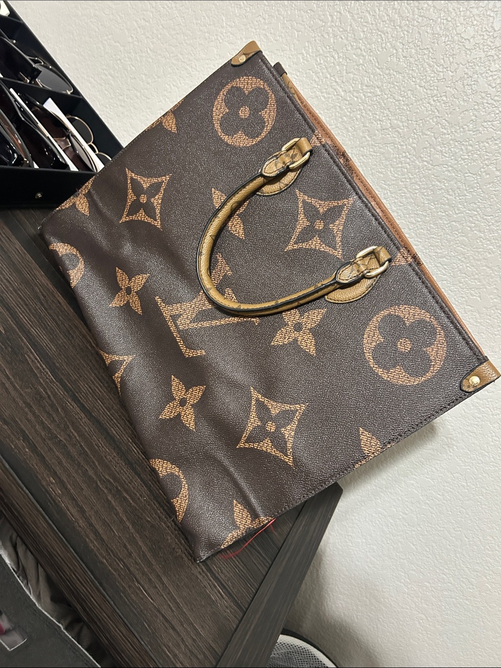Designer inspired mono tote